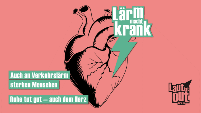 Plakat zum Thema Lärm macht krank